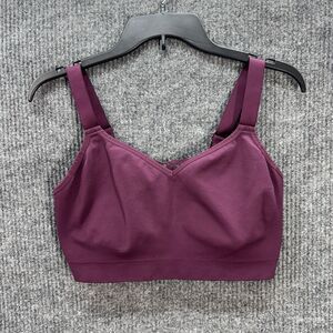 Cacique Strappy Tank Bralette Size 18/20 Plum Purple Unlined Wireless Seamless